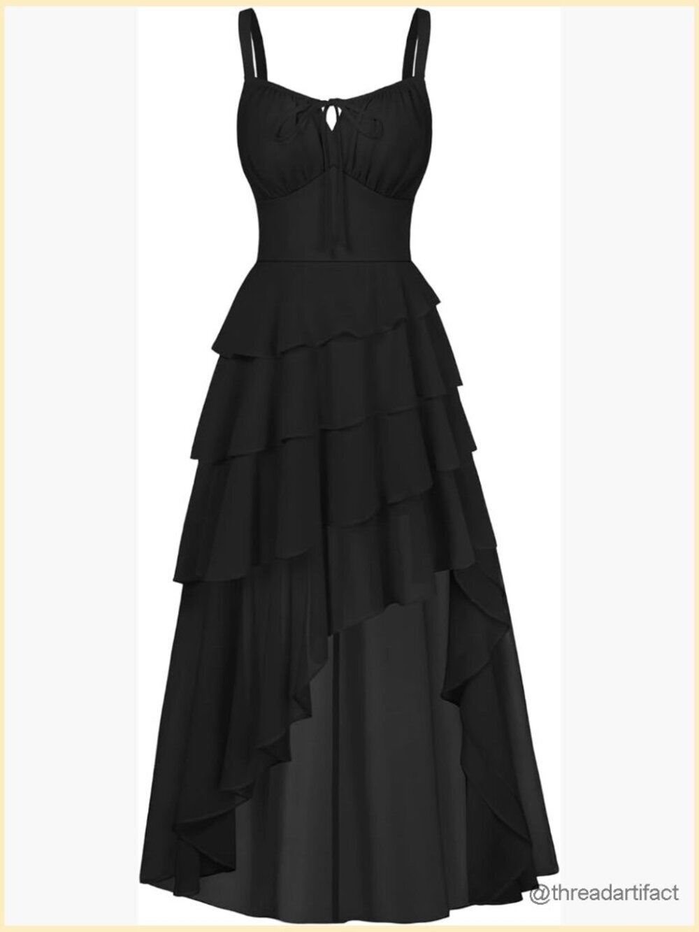 Renaissance Corset Dress with Pockets Boho Asymmetrical High-Low Midi Sundress